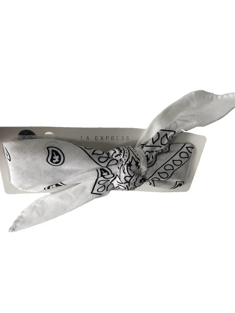 White Bandana Hair Bandana Unisex Cotton Headband Scarf Brand New